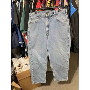 Size 36x30- VTG Carhartt Flannel Lined Jeans Men's Relaxed Fit Blue B172 DST